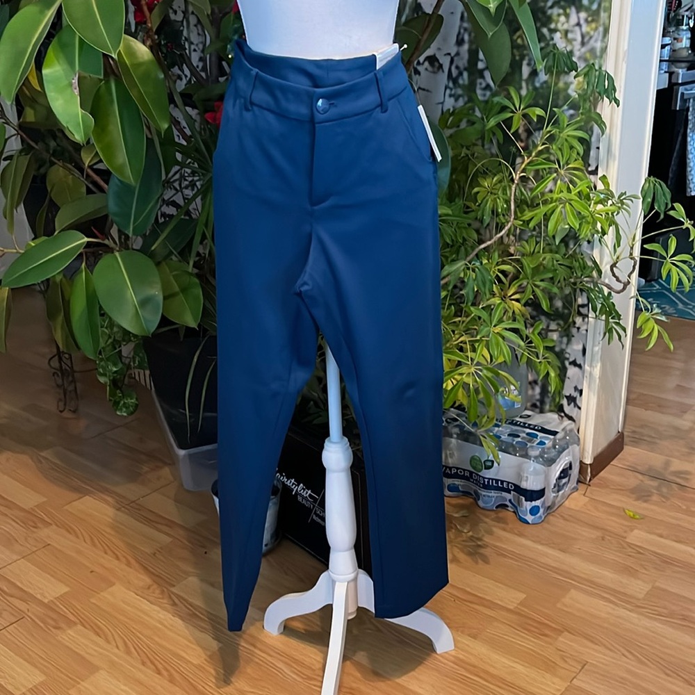 Christopher Banks Pants 16P New w/tags. Signature Slimming, Dark Peacock Blue,